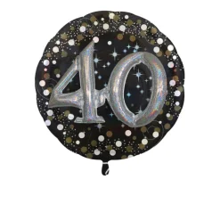 Folieballon 3D Sparkling Celebration Happy leeftijden 91cm