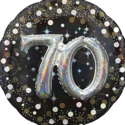 Folieballon 3D Sparkling Celebration Happy leeftijden 91cm