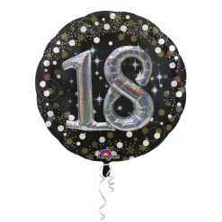 Folieballon 3D Sparkling Celebration Happy leeftijden 91cm