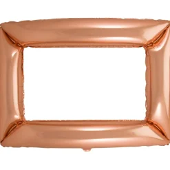 Folieballon Frame Rechthoek Rosé Gold 85x60cm