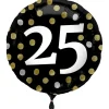 Folieballon Glossy Black 25 Jaar 45cm S40