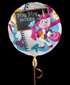 Folieballon Hiep Hiep Hoera Unicorn