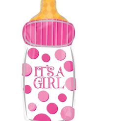 Folieballon Junior Shape Baby Bottle It's a Girl