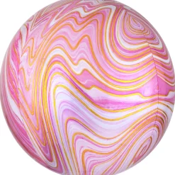 Folieballon Orbz Marble Pink