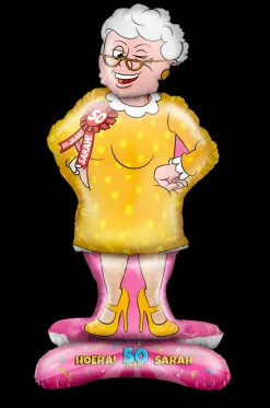 Folieballon pop - Sarah cartoon 90cm