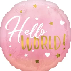 Folieballon rond oh baby boy - girl