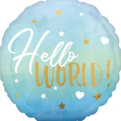 Folieballon rond oh baby boy - girl