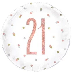 Folieballon Rosé Glitz leeftijden
