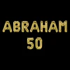 Folieballon slinger Abraham 50 jaar