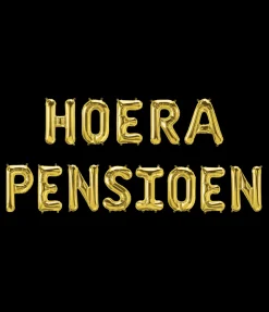 Folieballon slinger Hoera Pensioen