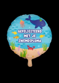 Folieballon standaard Zwemdiploma