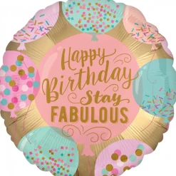 Folieballon Standard Happy Birthday Stay Fabulous