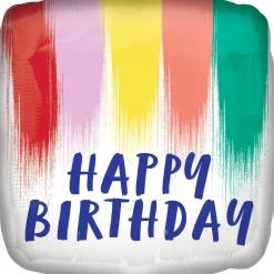 Folieballon Standard Happy Birthday Paint