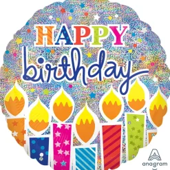 Folieballon Standard Holographic Birthday Candles