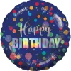 Folieballon Standard Iridescent HBD Party Dots