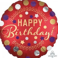 Folieballon Standard Satin Red Satin Party
