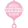 Folieballon Standard Shape Baby Girl Rattle