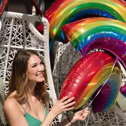 Folieballon SuperShape Iridescent Rainbow
