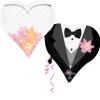 Folieballon SuperShape Wedding Couple Hearts