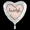 Folieballon Hartelijk Gefeliciteerd Hart Roze