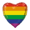 Folieballon hart vorm rainbow 90cm