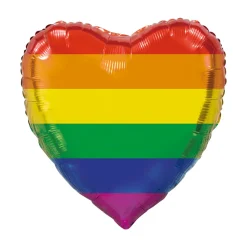 Folieballon hart vorm rainbow 90cm