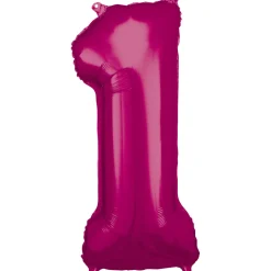 Folieballon Large Number 1 Pink