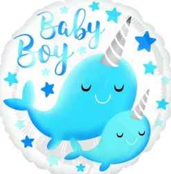 Folieballon Standard HX Narwhal Baby Boy