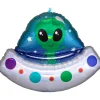 Folieballon SuperShape Holographic Alien Space Ship