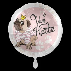 Folieballon Van Harte Mopshond