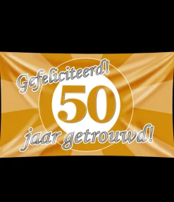 Gevel vlag - 50 jaar getrouwd