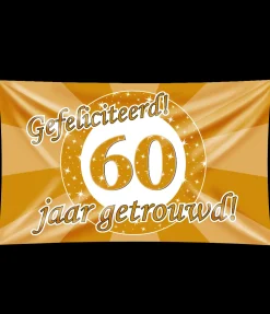 Gevel vlag - 60 jaar getrouwd