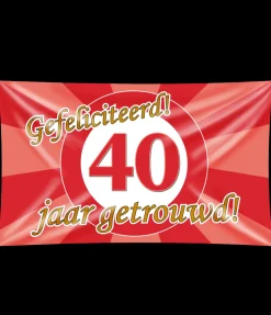 Gevel vlag - 40 jaar getrouwd