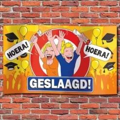 Gevelvlag Hoera Geslaagd 100x150cm