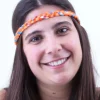 Gevlochten hoofdband oranje