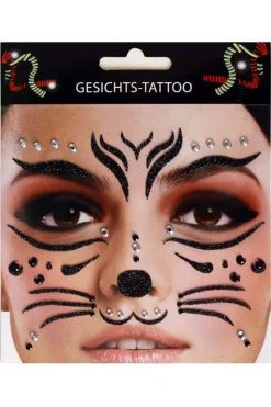 Gezicht stickers Kat