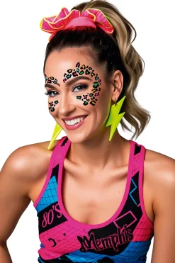 Gezichtstickers Neon Panter