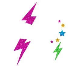 Gezichtstickers Rocking 80s glitters