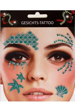 Gezicht stickers Zeemeermin