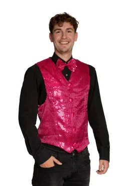Gilet Pailletten met strik Basic