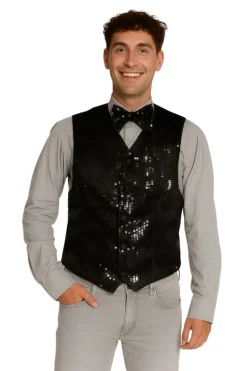 Gilet Pailletten met strik Basic