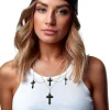Gothic Ketting 4 Crosses
