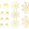 Gouden plaktattoos Spinnen