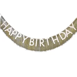 Gouden slinger Happy Birthday 150cm
