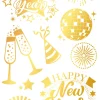 Gouden Plaktattoos Happy New Year