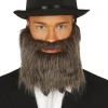 Grijze baard met snor