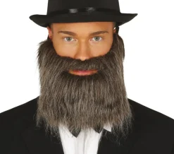Grijze baard met snor