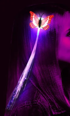 Haarclipje Vlinder LED
