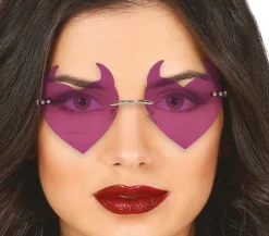 Halloween Bril Purple Devil