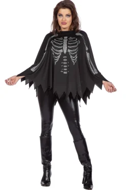 Halloween Poncho Diamond Skeleton